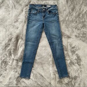 Aeropostale Blue Medium Wash Skinny Jeggings Size 2 Regular Stretchy Denim